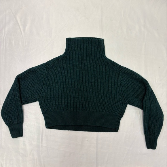 Wilfred By Aritzia Womens Small Cropped Merino Wool Cowl Neck Turtleneck Sweater - Picture 11 of 12